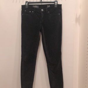 Black velvet jeans